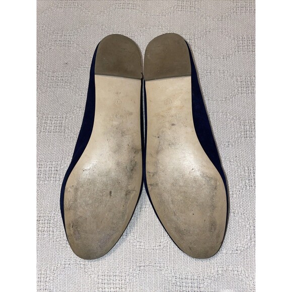 J. Crew Women’s Casual Flats Size 10 M Navy Blue Suede Going Out Party - Picture 6 of 12